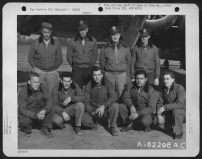 Thumbnail for General > Lt. Morris And Crew Of The 493Rd Bomb Group, 8Th Air Force In Front Of A Boeing B-17 "Flying Fortress".  England, 28 Feb. 1945.