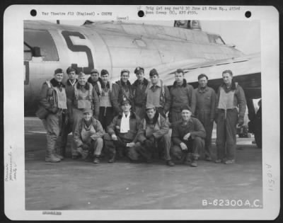 Thumbnail for General > Lt. Orban And Crew Of The 493Rd Bomb Group, 8Th Air Force In Front Of A Boeing B-17 Flying Fortress.  7 April 1945, England.