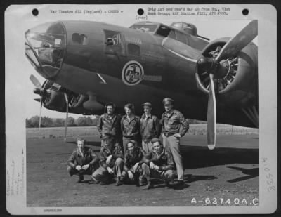 General > Lt. J.C. Kaufman And Crew Of The 322Nd Bomb Sq., 91St Bomb Group, 8Th Air Force, Pose In Front Of A Boeing B-17 "Flying Fortress" 'Thunderbird'.  19 June 1943, England.