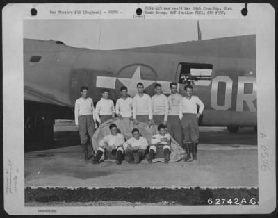 Thumbnail for General > Lt. Eldon J. Smith And Crew Of The 322Nd Bomb Sq., 91St Bomb Group, 8Th Air Force, Pose Beside A Boeing B-17 Flying Fortress.  16 August 1943, England.