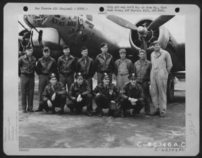 Thumbnail for General > Lt. E.C. Leadtke And Crew Of The 322Nd Bomb Sq., 91St Bomb Group, 8Th Air Force, In Front Of A Boeing B-17 "Flying Fortress" "Ack Ack Annie".  England.