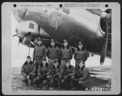 Thumbnail for General > Lt. H.R. Reinhart And Crew Of The 322Nd Bomb Squadron, 91St Bomb Group, 8Th Air Force, In Front Of The Boeing B-17 "Flying Fortress" 'Star Dust', England.