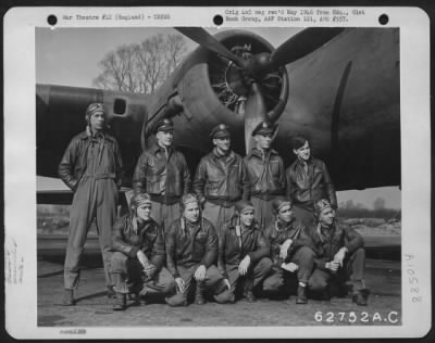 Thumbnail for General > Lt. Norman Retchin And Crew Of The 323Rd Bomb Sq., 91St Bomb Group, 8Th Air Force, In Front Of A Boeing B-17 Flying Fortress.  England, 14 April 1943.