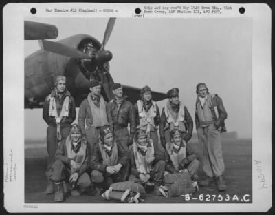 General > Lt. Marin W. Mccarthy And Crew Of The 323Rd Bomb Sq., 91St Bomb Group, 8Th Air Force, In Front Of A Boeing B-17 Flying Fortress.  England, 1 January 1943.
