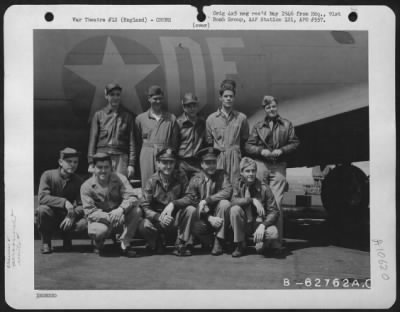 Thumbnail for General > Lt. Charles W. Freschauf And Crew Of The 324Th Bomb Squadron, 91St Bomb Group, 8Th Air Force, Beside A Boeing B-17 Flying Fortress.  England, 27 May 1943.