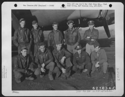 General > Lt. Westwood And Crew Of The 324Nd Bomb Squadron, 91St Bomb Group, 8Th Air Force, Beside A Boeing B-17 Flying Fortress, England, 10 January 1944.