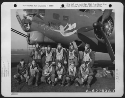 Thumbnail for General > Lt. Edwin F. Close And Crew Of The 324Nd Bomb Squadron, 91St Bomb Group, 8Th Air Force, Beside The Boeing B-17 "Flying Fortress" 'Just Nothing', England, 12 February 1944.