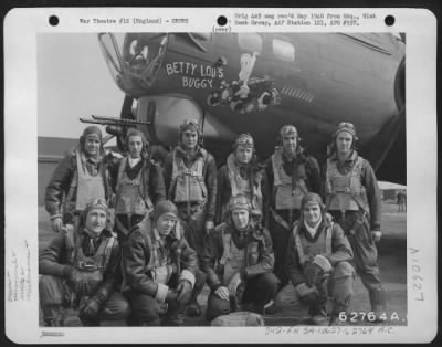 Thumbnail for General > Lt. A.A. Malvik And Crew Of The 324Th Bomb Sq., 91St Bomb Group, 8Th Air Force, Beside The Boeing B-17 "Flying Fortress" 'Betty Lou'S Buggy'.   England, 12 March 1944.