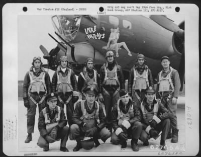 General > Lt. Major And Crew Of The 324Th Bomb Sq., 91St Bomb Group, 8Th Air Force, Beside The Boeing B-17 "Flying Fortress" 'Little Patches'.  England, 10 May 1944.