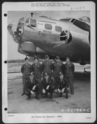 Thumbnail for General > Lt. Falkenmayer And Crew Of The 324Th Bomb Sq., 91St Bomb Group, 8Th Air Force, Beside The Boeing B-17 "Flying Fortress" "Irish Lassie".  England.