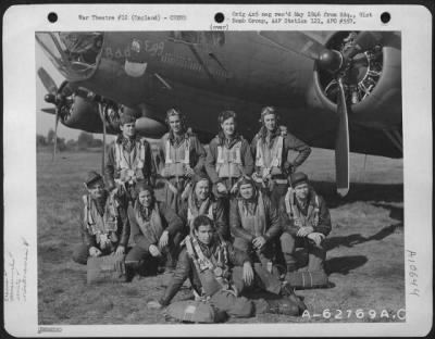 Thumbnail for General > Lt. Donald H. Frank And Crew Of The 401St Bomb Sq., 91St Bomb Group, 8Th Air Force, Beside The Boeing B-17 "Flying Fortress" 'Bad Egg'.  England, 16 July 1943.