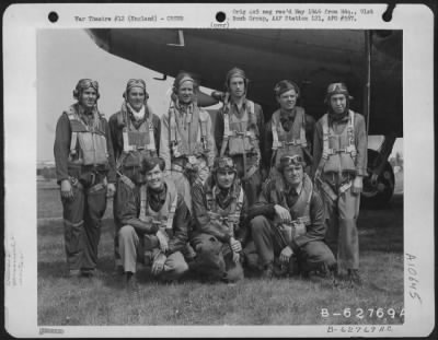 Thumbnail for General > Lt. Harry T. Lay And Crew Of The 401St Bomb Sq., 91St Bomb Group, 8Th Air Force, Beside The Boeing B-17 Flying Fortress.  England, 29 May 1943.