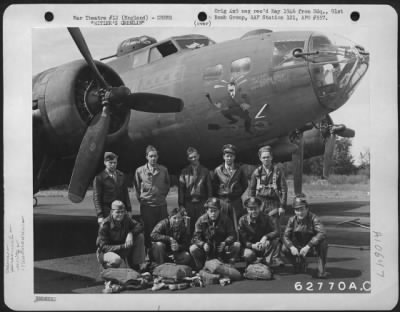 General > Lt. Eugene M. Lockhart, Jr. And Crew Of The 401Th Bomb Squadron, 91St Bomb Group, 8Th Air Force, Beside The Boeing B-17 "Flying Fortress" 'Hitler'S Gremlin'.  England, 15 August 1943.