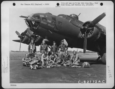 Thumbnail for General > Lt. William H. Wheeler And Crew Of The 401St Bomb Sq., 91St Bomb Group, 8Th Air Force, Beside The Boeing B-17 "Flying Fortress" "The Eager Beaver".  England.