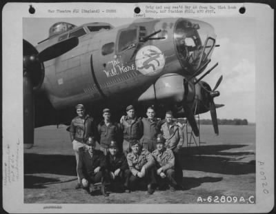 Thumbnail for General > Lt. W.V. Laws And Crew Of The 91St Bomb Group, 8Th Air Force, Beside The Boeing B-17 "Flying Fortress" 'The Wild Hare'.  England.