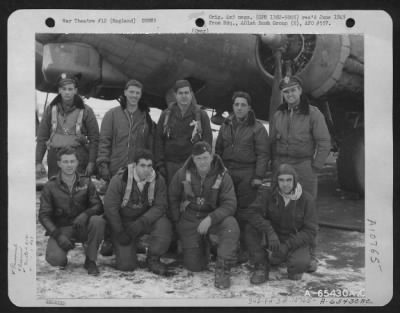 Thumbnail for General > Lt. Nolan And Crew Of The 612Th Bomb Squadron, 401St Bomb Group In Front Of A Boeing B-17 "Flying Fortress" At An 8Th Air Force Base In England, 3 February 1945.