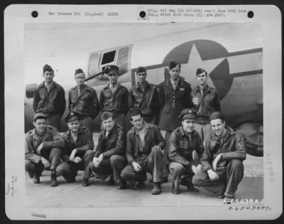 Thumbnail for General > Crew 14 Of The 614Th Bomb Squadron, 401St Bomb Group, Beside A Boeing B-17 "Flying Fortress" At An 8Th Air Force Base In England, 3 August 1944.