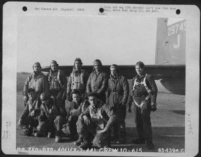 Thumbnail for General > Crew 10 Of The 615Th Bomb Squadron, 401St Bomb Group, Beside A Boeing B-17 "Flying Fortress" At An 8Th Air Force Base In England, 3 February 1944.