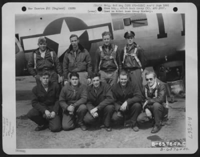 Thumbnail for General > Lt. Toussant And Crew Of The 614Th Bomb Squadron, 401St Bomb Group In Front Of A Boeing B-17 "Flying Fortress" At An 8Th Air Force Base In England, 27 July 1944.