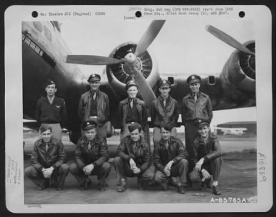 Thumbnail for General > Capt. Grumman And Crew Of The 614Th Bomb Squadron, 401St Bomb Group In Front Of A Boeing B-17 "Flying Fortress" At An 8Th Air Force Base In England, 9 September 1944.