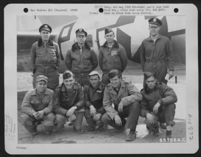 Thumbnail for General > Capt. Haskett And Crew Of The 615Th Bomb Squadron, 401St Bomb Group In Front Of A Boeing B-17 "Flying Fortress" At An 8Th Air Force Base In England, 6 September 1944.