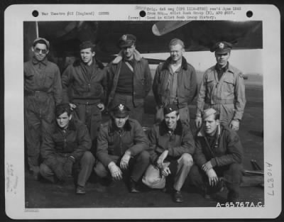 Thumbnail for General > Crew 8 Of The 613Th Bomb Squadron, 401St Bomb Group, In Front Of A Boeing B-17 "Flying Fortress" At An 8Th Air Force Base In England, 18 October 1944.