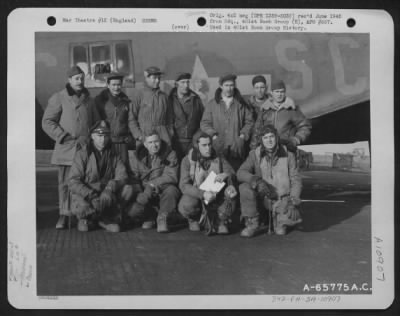 General > Lt. Aschenbach And Crew Of The 612Th Bomb Squadron, 401St Bomb Group, Beside A Boeing B-17 "Flying Fortress" At An 8Th Air Force Base In England, 5 January 1945.
