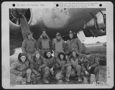 General > Lt. Campbell And Crew Of The 612Th Bomb Squadron, 401St Bomb Group, Beside The Boeing B-17 "Flying Fortress" 'I'Ll Be Seeing You' At An 8Th Air Force Base In England, 11 February 1945.