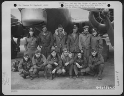 Thumbnail for General > Lt. Curran And Crew Of The 613Th Bomb Squadron, 401St Bomb Group, Beside A Boeing B-17 "Flying Fortress" At An 8Th Air Force Base In England.  8 March 1945.