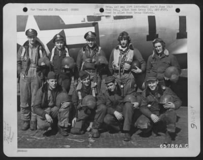 Thumbnail for General > Lt. Post And Crew Of The 615Th Bomb Squadron, 401St Bomb Group, Beside A Boeing B-17 "Flying Fortress" At An 8Th Air Force Base In England.  12 April 1945.