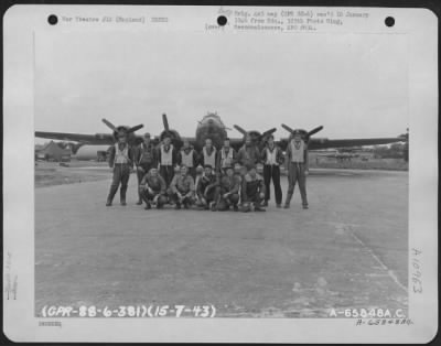 Thumbnail for General > Crew Of The 381St Bomb Group In Front Of A Boeing B-17 "Flying Fortress" At 8Th Air Force Station 167, Ridgewell, Essex County, England, 15 July 1943.