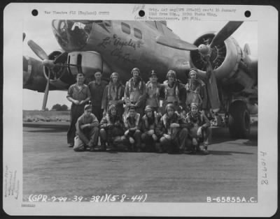 Thumbnail for General > Lt. Hermann And Crew Of The 381St Bomb Group In Front Of The Boeing B-17 "Flying Fortress" "Los Angeles City Limits" At 8Th Air Force Station 167, Ridgewell, Essex County, England.  5 August 1944.