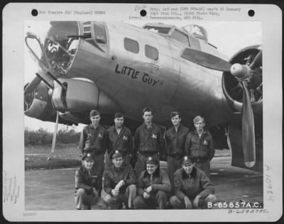 Thumbnail for General > Lt. H.L. Reed And Crew Of The 381St Bomb Group In Front Of A Boeing B-17 "Flying Fortress" "Little Guy" At 8Th Air Force Station 167, England.  25 October 1944.