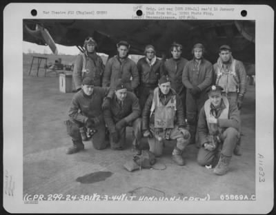 Thumbnail for General > Lt. Honahan And Crew Of The 381St Bomb Group In Front Of A Boeing B-17 "Flying Fortress" At 8Th Air Force Station 167, England. 2 March 1944.