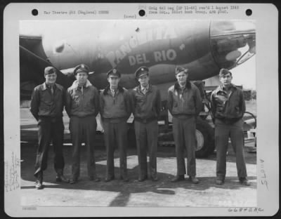 Thumbnail for General > Capt. Harlow And Crew Of The 575Th Bomb Squadron, Pose Beside The Martin B-26 Marauder 'Panchita Del Rio'.  391St Bomb Group, England, 12 September 1944.