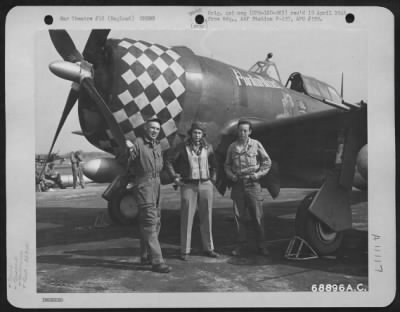 Thumbnail for General > Lt. Herfurth And Ground Crew Pose Beside Their Republic P-47 "Puritan Maid" Of The 353Rd Fighter Group Somewhere In England.