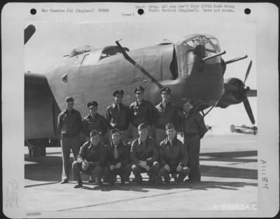 General > Lt. Whitlow And Crew Of The 490Th Bomb Group Pose Beside Their Consolidated B-24 At An 8Th Air Force Base In England.  17 March 1944.