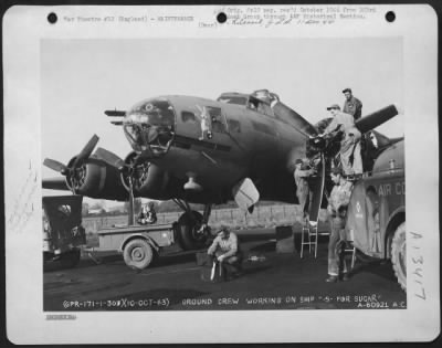 Thumbnail for General > Maintenance Of The Boeing B-17 "Flying Fortress" 'S For Sugar', By Ground Crew, 303Rd Bomb Group. England, 10 October 1943.