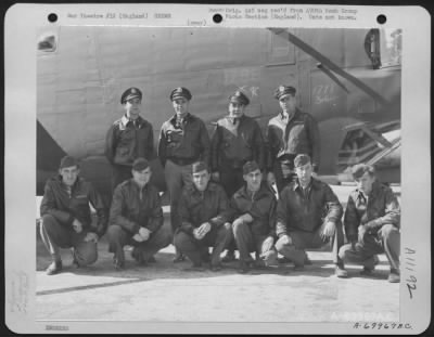 Thumbnail for General > Lt. Pryor And Crew Of The 490Th Bomb Group Pose Beside Their Consolidated B-24 At An 8Th Air Force Base In England.  13 March 1944.