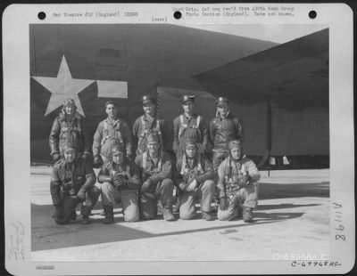 Thumbnail for General > Capt. Heath And Crew Of The 490Th Bomb Group Pose Beside Their Consolidated B-24 At An 8Th Air Force Base In England.  20 March 1944.