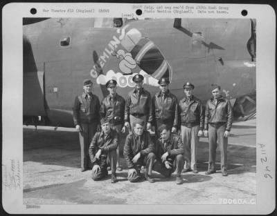 Thumbnail for General > Lt. Edwards And Crew Of The 490Th Bomb Group Pose Beside Their Consolidated B-24 'Gremlin'S Root' At An 8Th Air Force Base In England.  22 March 1944.