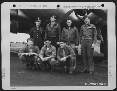 Thumbnail for General > A Crew Of The 526Th Bomb Squadron, 379Th Bomb Group Poses Beside Their Boeing B-17 "Flying Fortress" At 8Th Air Force Base In England On 18 August 1944.