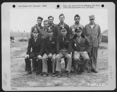 General > A Crew Of The 526Th Bomb Squadron, 379Th Bomb Group, Poses For The Photographer At An 8Th Air Force Base In England On 18 August 1944.