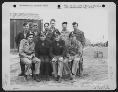 General > A Crew Of The 526Th Bomb Squadron, 379Th Bomb Group, Poses For The Photographer At An 8Th Air Force Base In England On 18 August 1944.