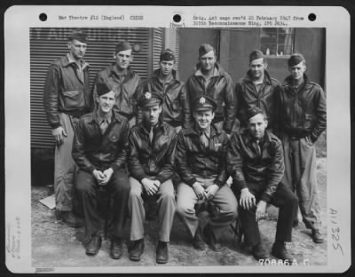 General > Lt. Foster And Crew Of The 379Th Bomb Group Pose For The Photographer At An 8Th Air Force Base In England On 1 July 1944.