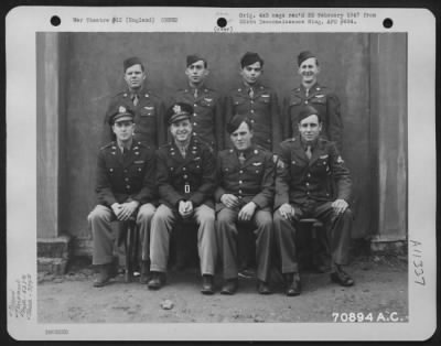 Thumbnail for General > Lt. Dunn And Crew Of The 527Th Bomb Squadron, 379Th Bomb Group Pose For The Photographer At An 8Th Air Force Base In England On 4 April 1944.