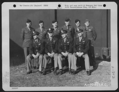 Thumbnail for General > Lt. Towers And Crew Of The 527Th Bomb Squadron, 379Th Bomb Group Pose For The Photographer At An 8Th Air Force Base In England On 8 April 1944.