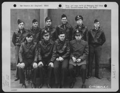General > Lt. Puckett And Crew Of The 527Th Bomb Squadron, 379Th Bomb Group Pose For The Photographer At An 8Th Air Force Base In England On 17 April 1944.