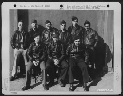 Thumbnail for General > Lt. Vickers And Crew Of The 527Th Bomb Squadron, 379Th Bomb Group Pose For The Photographer At An 8Th Air Force Base In England On 19 April 1944.