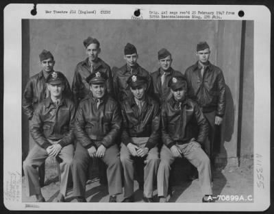 Thumbnail for General > Lt. Lamont And Crew Of The 526Th Bomb Squadron, 379Th Bomb Group Pose For The Photographer At An 8Th Air Force Base In England On 13 May 1944.